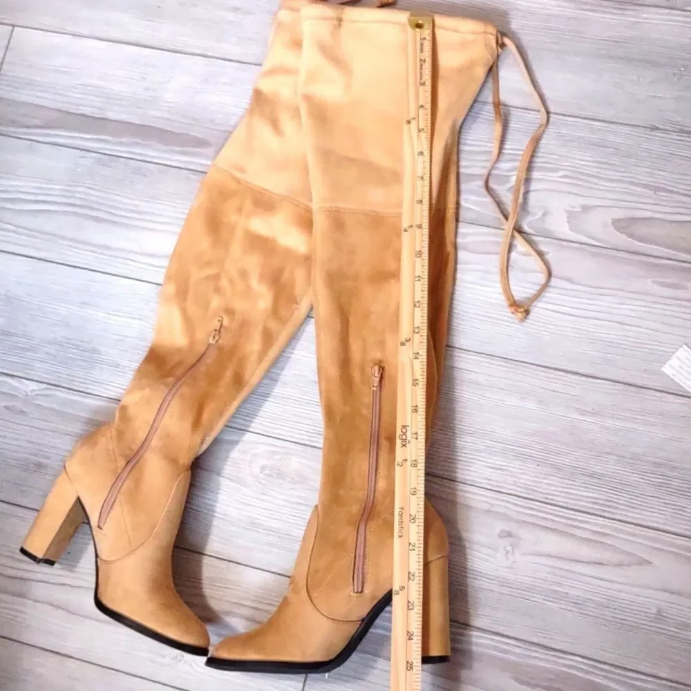 (20-2664) Women's Over the Knee Suede  Boots Sz  7